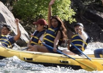crew enjoying rafting